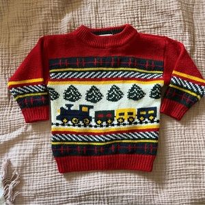 Vintage train red sweater